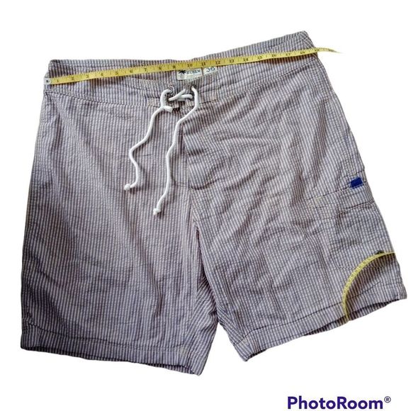 J.Crew Men's Striped Board Shorts / Swim Trunk size 36 - Picture 3 of 9